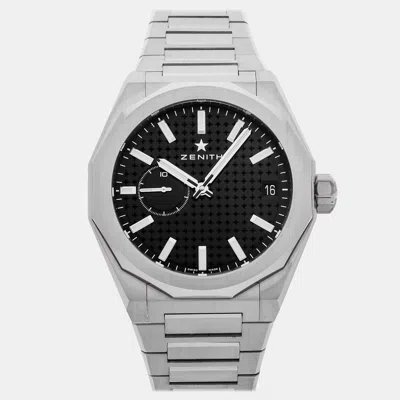 Pre-owned Zenith Defy Skyline 03.9300.3620/21.i001 Black Stainless Steel Automatic Men's Watches 41mm