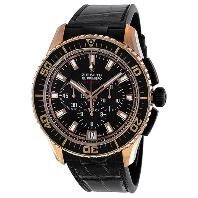 Zenith El Primero Stratos Flyback Chronograph Men's Watch 86206040523c714 In Black