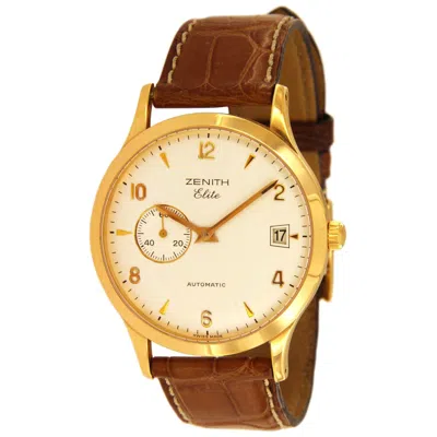 Pre-owned Zenith Elite 18 Karat Rose Gold Automatic Watch 17/62.1125.680 In Red