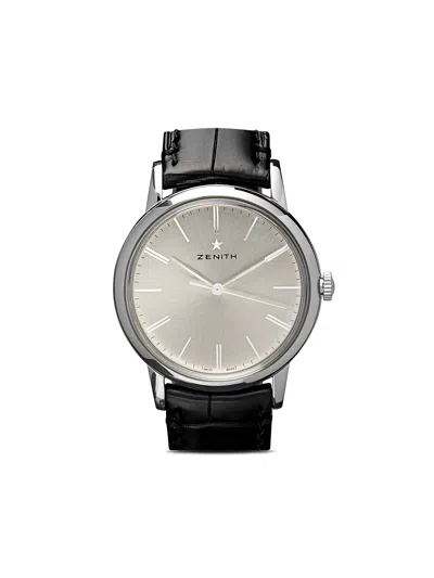 Zenith Elite Classic 39mm In C493 Silver Toned B Black