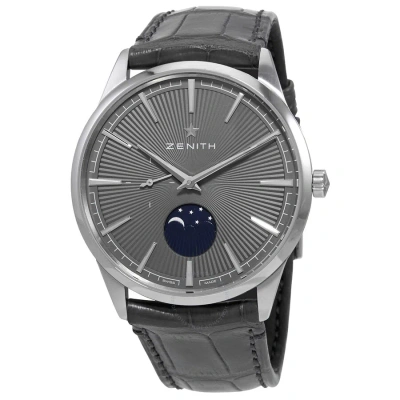 Zenith Elite Moonphase Automatic Grey Dial Men's Watch 03.3100.692/03.c923 In Grey / Slate