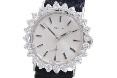 Pre-owned Zenith Exquisite Vintage  18k White Gold & Diamond Cocktail Watch – Swiss Luxury
