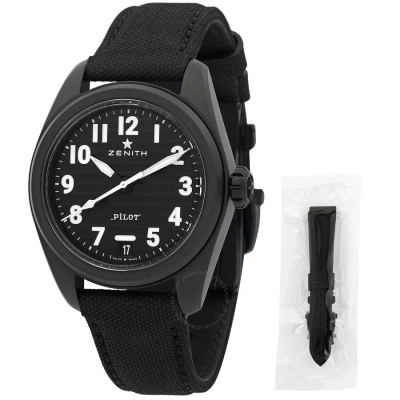 Zenith Pilot Automatic Crystal Black Dial Men's Watch 49.4000.3620/21.i001