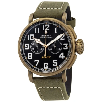 Zenith Pilot Bronze Chronograph Automatic Men's Watch 29.2430.4069/21.c800 In Green