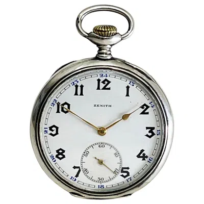 Pre-owned Zenith Pocket Watch Grand Prix Paris, 1900 In Silver