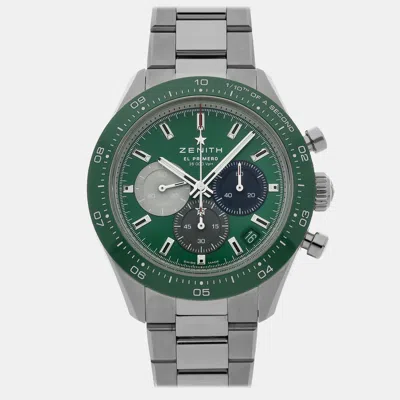 Pre-owned Zenith Chronomaster Sport 03.3119.3600/56.m3100 In Green