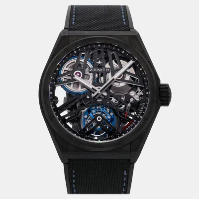 Pre-owned Zenith Defy Fusee Tourbillon 10.9000.4805/78.r916 In Black