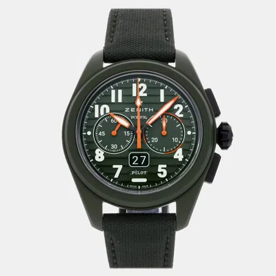 Pre-owned Zenith Pilot Big Date Flyback Porter Limited Edition 49.4001.3652/63.i001 42 Mm
