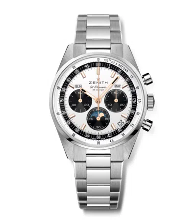 Zenith Stainless Steel Chronomaster Watch In Metallic