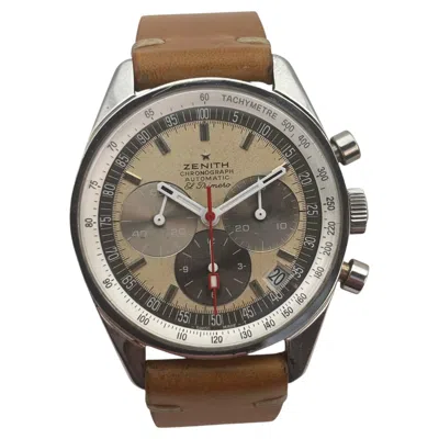 Pre-owned Zenith Vintage  El Primero A386 Chronograph, 38mm Stainless Steel, 1969 In Multi