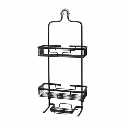 Zenna Home Never Rust Aluminum Black Over The Shower Caddy