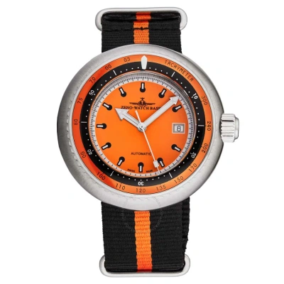 Zeno Deep Diver Automatic Orange Dial Men's Watch 500-2824-i5 In Black / Orange