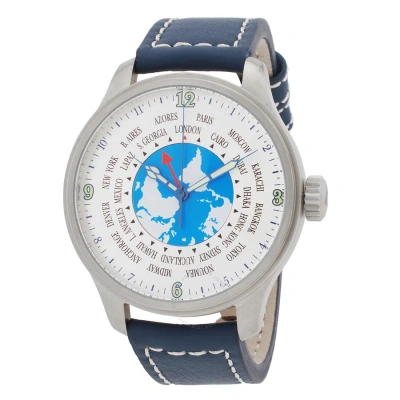 Zeno Os Retro Worldtimer 2 Automatic Silver Dial Men's Watch 8563wt-i2 In Neutral