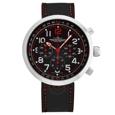 Zeno Ronda Auto Chronograph Automatic Black Dial Men's Watch B560-a17 In Red   / Black