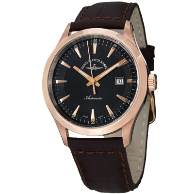 Pre-owned Zeno Rose Gold Tone Swiss Made Men's Automatic Dress Watch Leather $1295