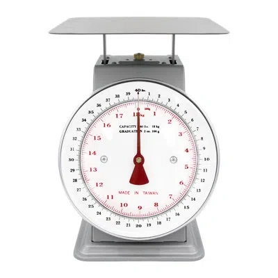 Zenport Accuzen Azd10 Platform Mechanical Dial Scale, 40-pound In Silver