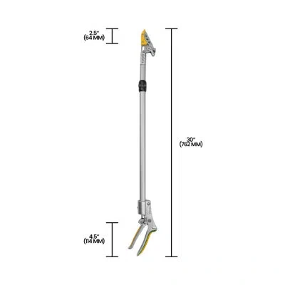 Zenport Fixed Length Long Reach Pruner Gardening Tools In Silver