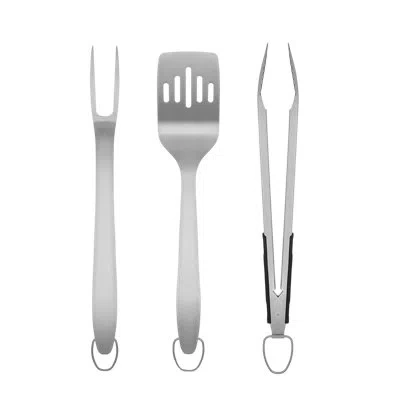 Zenport Grade Grilling Tool Set In Silver
