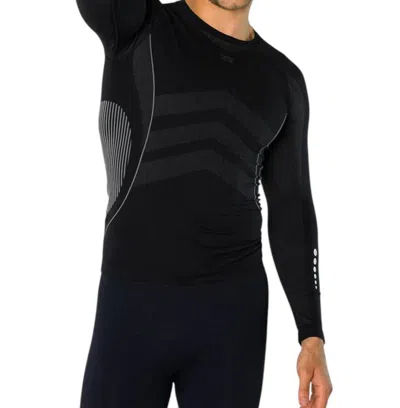 Zensah Bold Compression Long Sleeve Top In Black