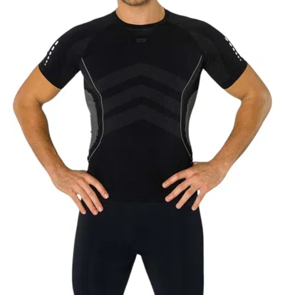 Zensah Bold Compression Short Sleeve Top In Black
