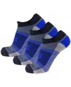 Zensah Men's Cloud Cushion Running Socks 3 Pack In Blue
