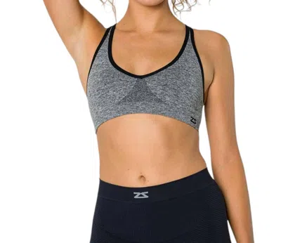Zensah Racey Lux Sports Bra In Heather Grey