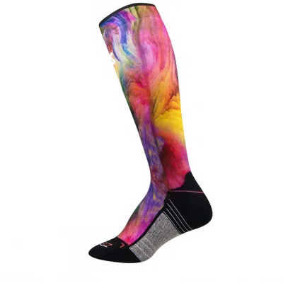 Zensah Unisex Color Explosion Compression Knee High Socks In Pink Multi