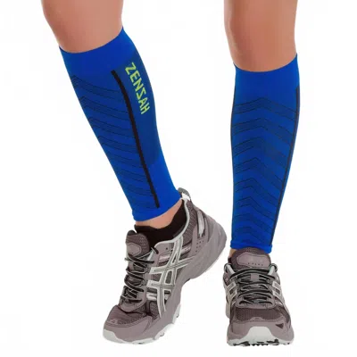 Zensah Unisex Featherweight Compression Leg Sleeves In Sporty Blue