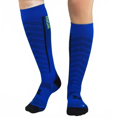 Zensah Unisex Featherweight Compression Socks In Sporty Blue