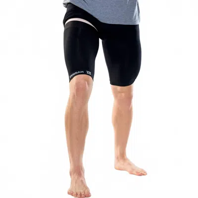 Zensah Unisex Thigh Compression Sleeve In Midnight Black