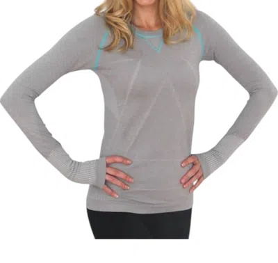 Zensah Women's Run Seamless Long Sleeve Shirt In Heather Silver In Gray