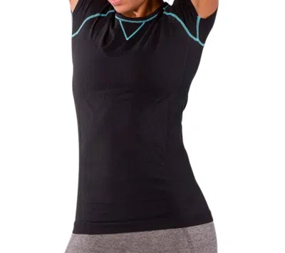 Zensah Women's Run Seamless Short Sleeve Top In Black