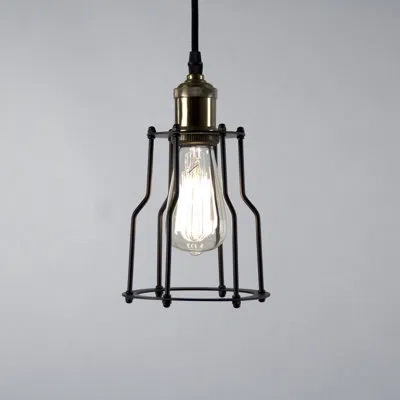 Zentique 1 - Light Lantern Geometric Pendant In Clear;clear