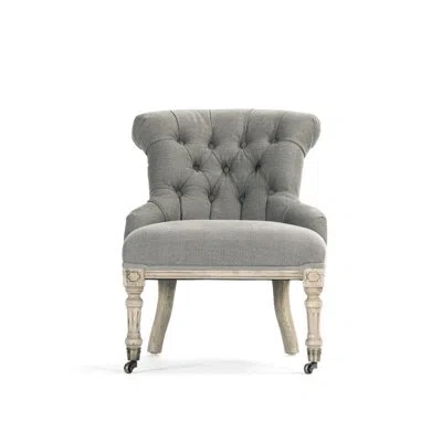Zentique 19.5" Wide Tufted Side Chair In Gray