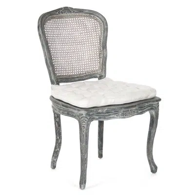 Zentique 21" Wide 100% Linen Side Chair In Blue