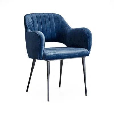 Zentique 26'' Wide Velvet Armchair In Blue