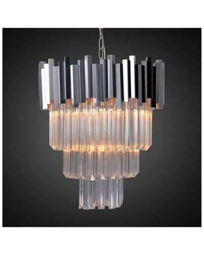 Zentique 4-tier Crystal Chandelier In Silver