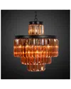 Zentique 4-tier Rustic Crystal Chandelier In Black