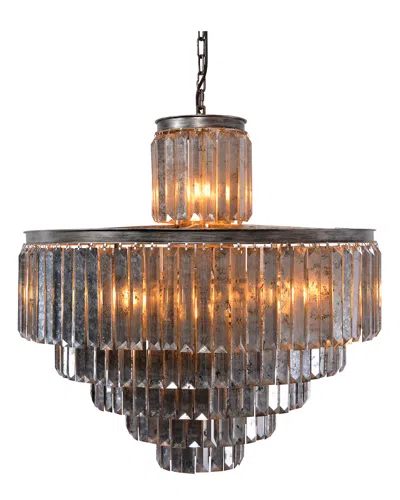 Zentique 6-tier Rustic Crystal Chandelier In Metallic