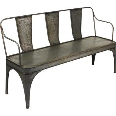 Zentique 60" Wide Bench In Gray,black