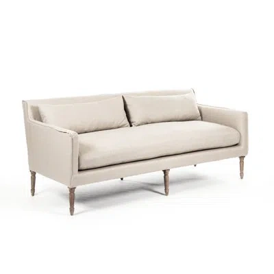 Zentique 79" Square Arm Sofa In Beige