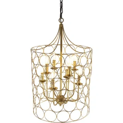 Zentique 8 - Light Iron Lantern Geometric Chandelier