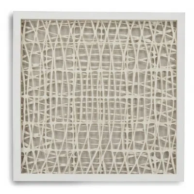 Zentique Abstract Paper Framed Art - Print In Beige