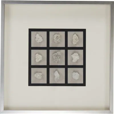 Zentique Abstract Paper Framed Wall Art In Black;silver
