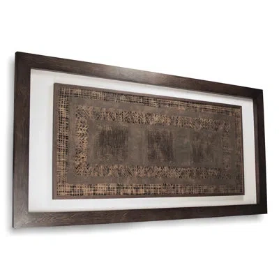Zentique Abstract Paper Framed Wall Art In Chocolate Brown