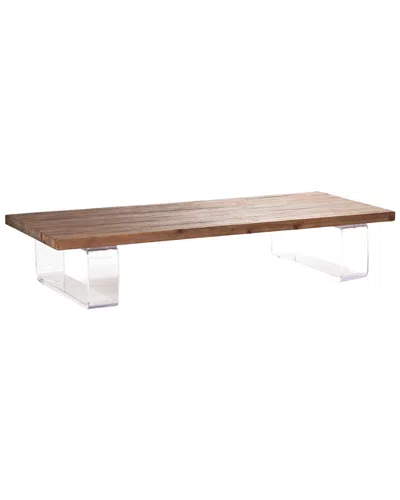 Zentique Acrylic Coffee Table In Brown