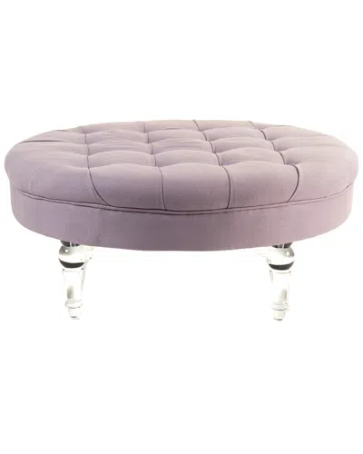 Zentique Adalene Ottoman In Purple