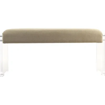 Zentique Adela Linen Upholstered Bench