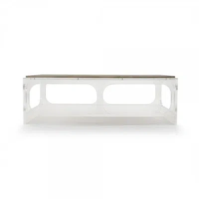 Zentique Alec Acrylic Coffee Table In Brown