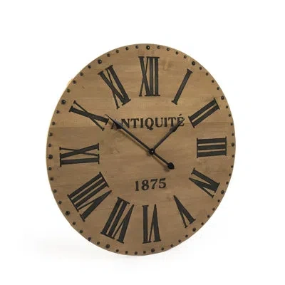 Zentique Alexis 43.5" Digital Wall Clock In Brown